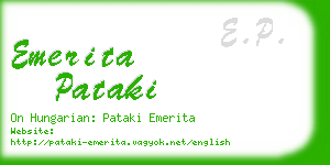 emerita pataki business card